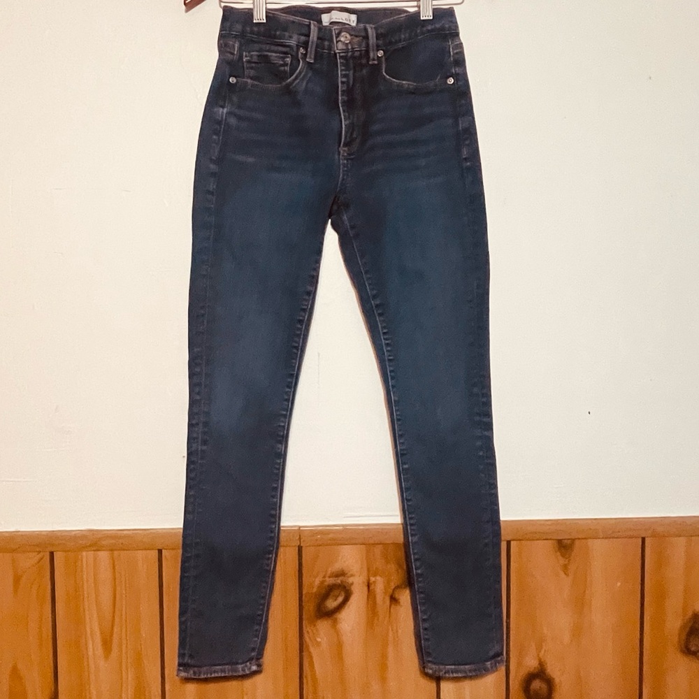 LOFT Dark Wash High-Rise Skinny Jeans